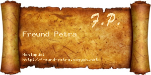 Freund Petra névjegykártya
